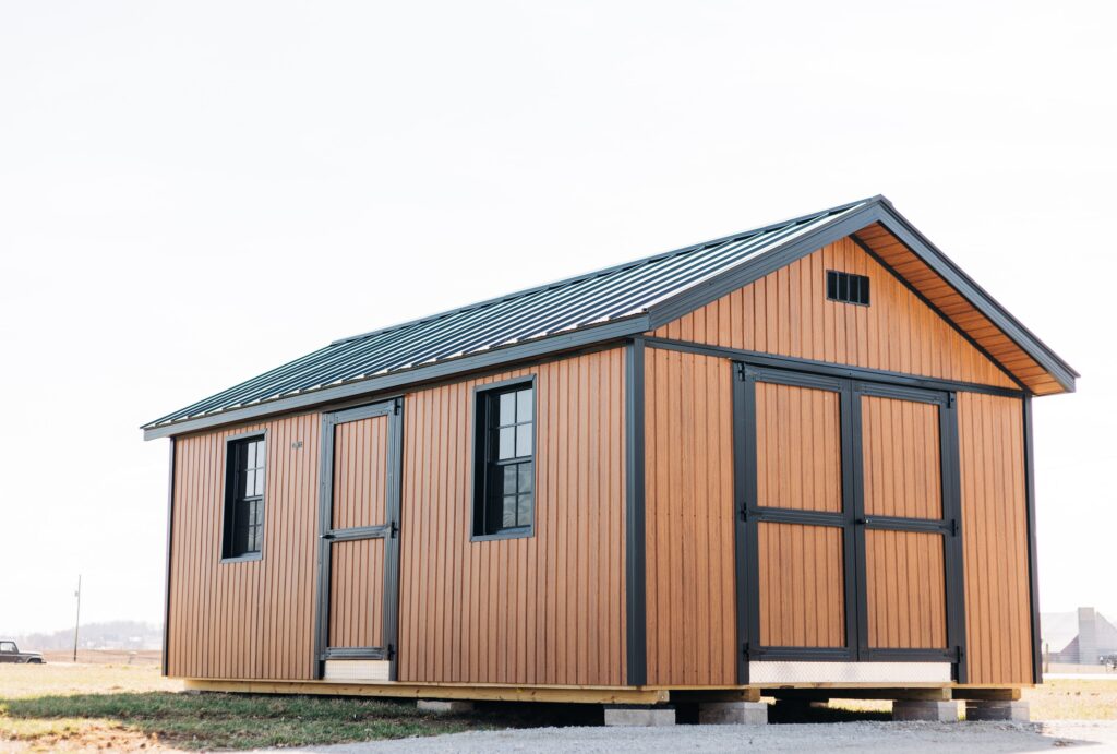 shed with signature red oak